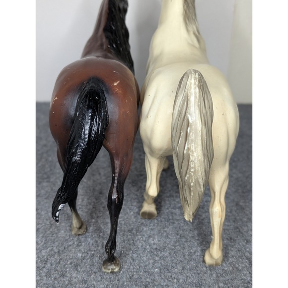 2 - Vintage Breyer Molding Co. Horses Brown/ Black White/ Gray Made In USA - Picture 8 of 16